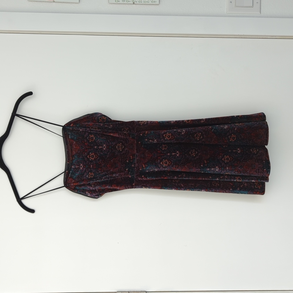 Urban Outfitters Velvet Corset Back Skater Dress